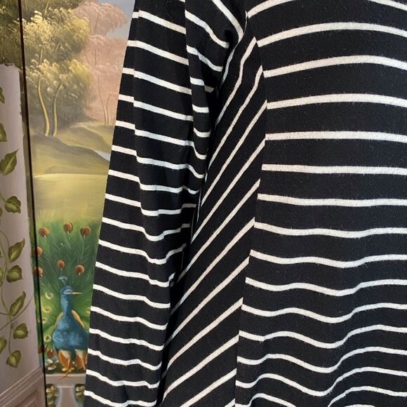 Stylus Dress Black with White Stripes size  M - Picture 3 of 4